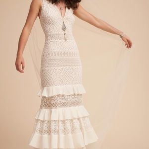Gorgeous boho vintage lace BHLDN gown